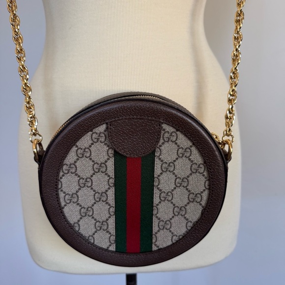 Gucci Mini GG Supreme canvas Ophidia round shoulder &crossbody bag - Picture 2 of 6